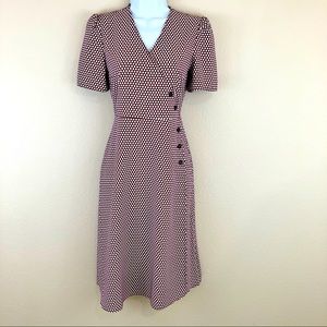 Ann Taylor Factory Button Trim Wrap Midi Dress